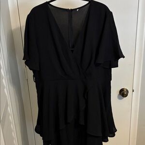 Elegant Black Ruffle Dress